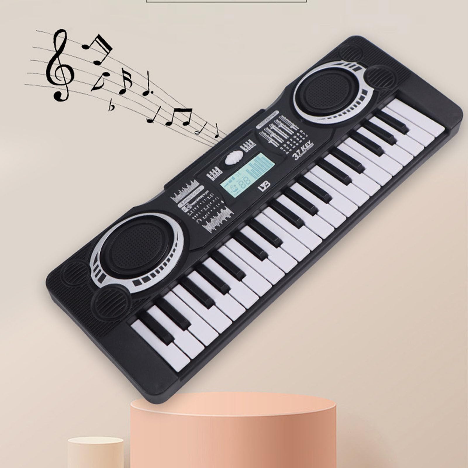 Giocattolo per Pianoforte Musicale Elettronico Portatile per Bambini Materiale ABS Multifunzionale Educativo (25 tasti (con spartito musicale))
