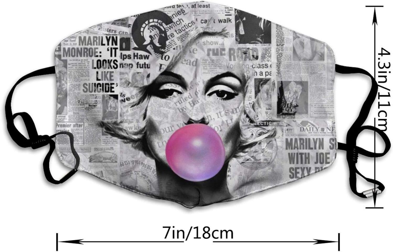70% оƒƒ Evеrуthіng Reusable Face C-over Marily-n Monro-e Windproof Mouth C-over Breathable Sports Balaclava with Adjustable Ear Loops -1