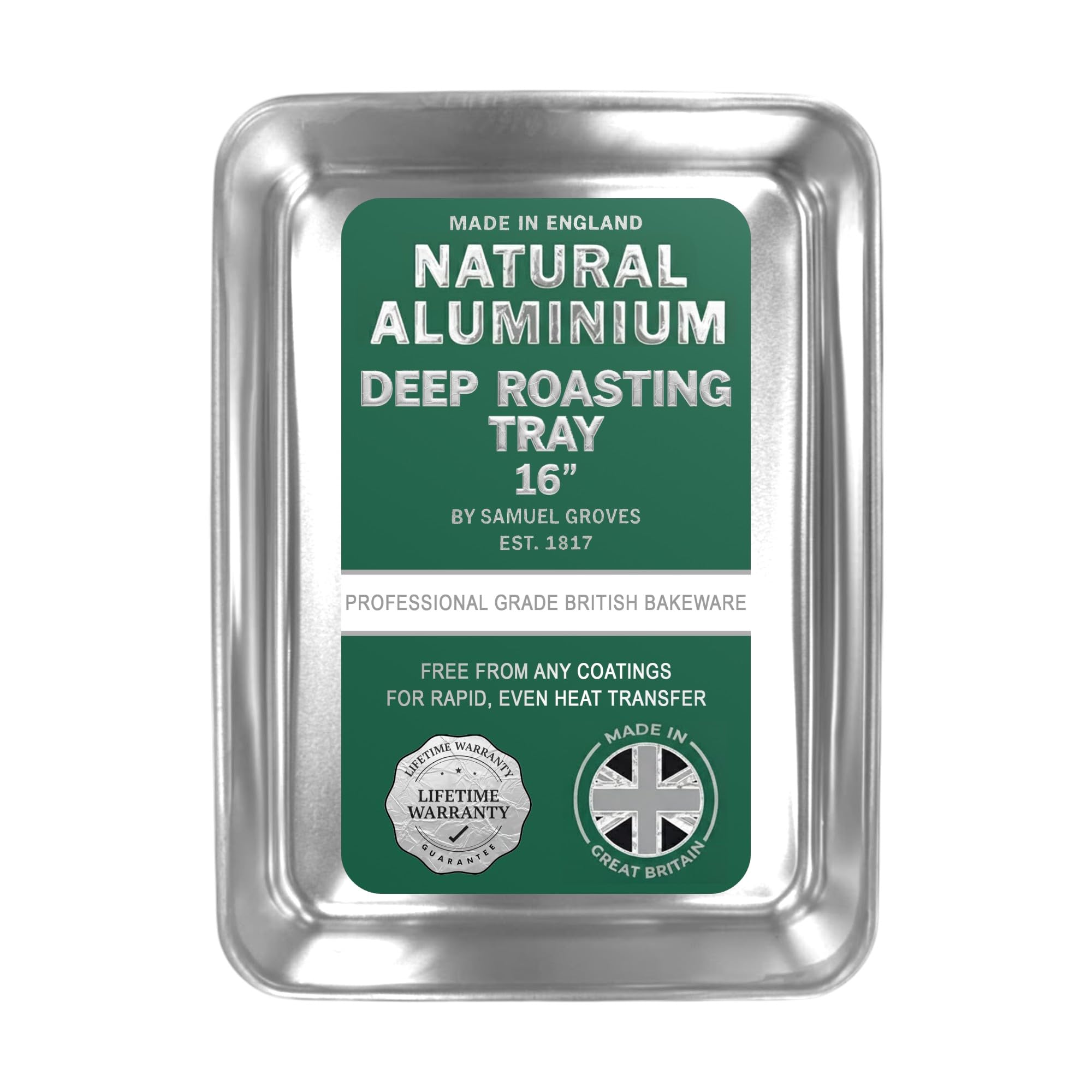 Aluminium Baking Tray Heavy Duty Oven Roasting Dish Catering 419x 305x 70mm deep