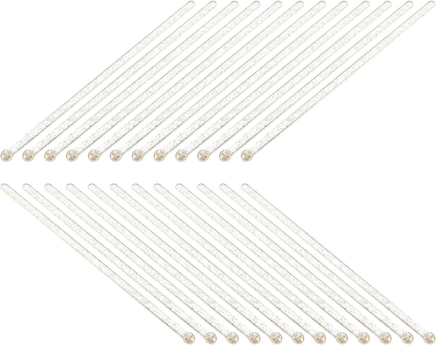 Xmas 100pcs Golden Plastic Swizzle Sticks for Juice Mixing