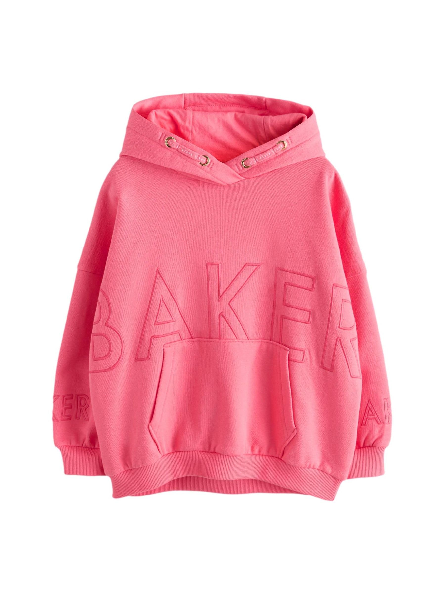 Niñas Sudadera con Capucha, Bordado y Estampado gráfico Extragrande