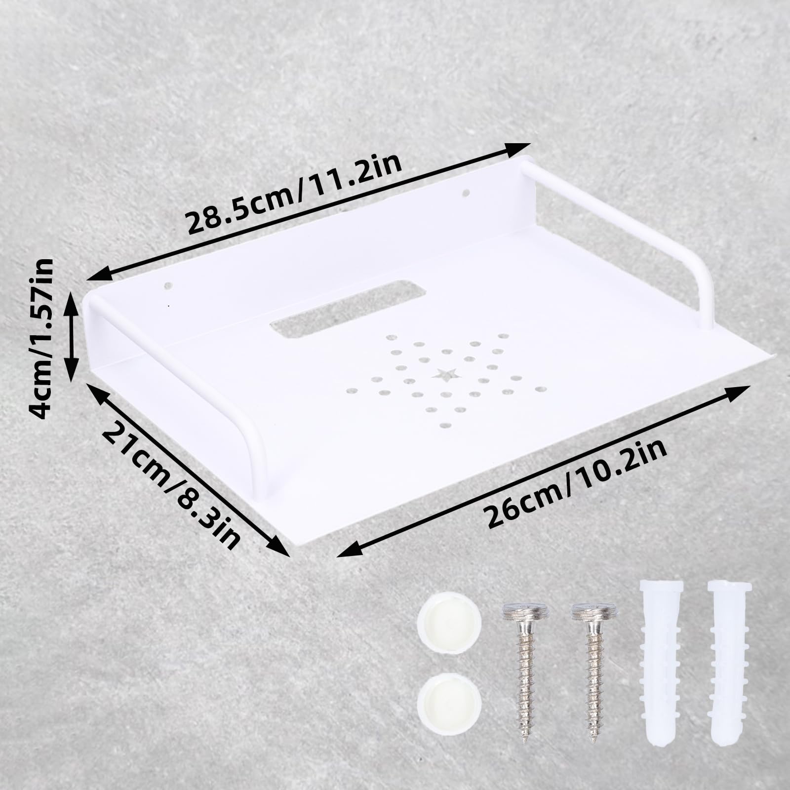 GAESHOW Soporte de enrutador Espacio de aluminio Enrutador WiFi montado en la pared Caja de TV Proyector DVD Estante de enrutador con soporte de carga alta