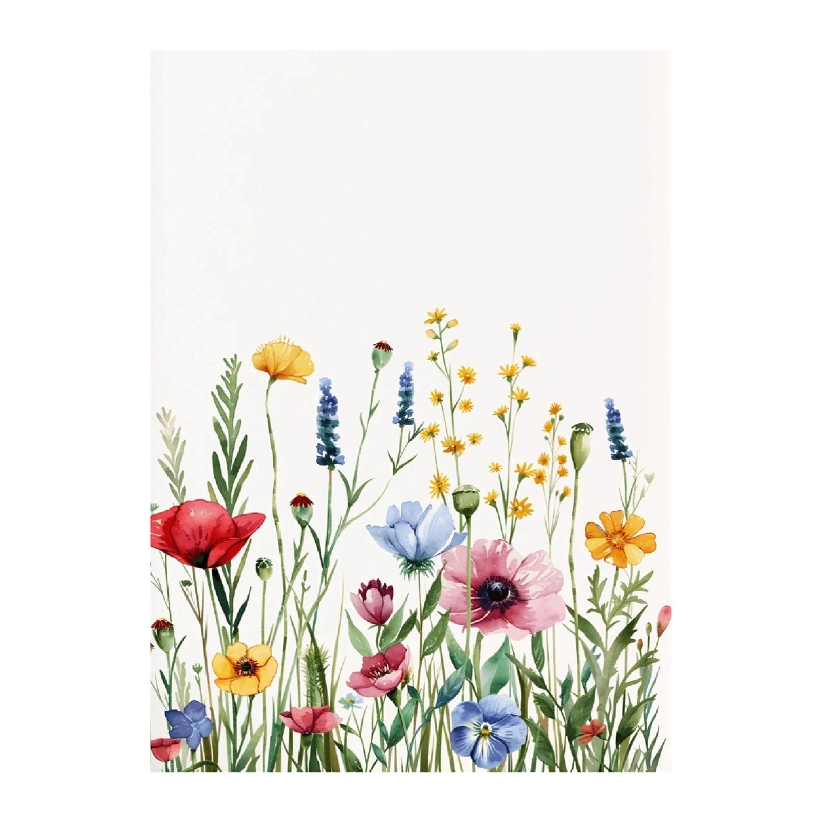 Graiting 1pc Meadow Botanical Wildflower Floral Pink Flowers Poster Canvas Painting Print For Living Room Home Decor(15,30x45cm)