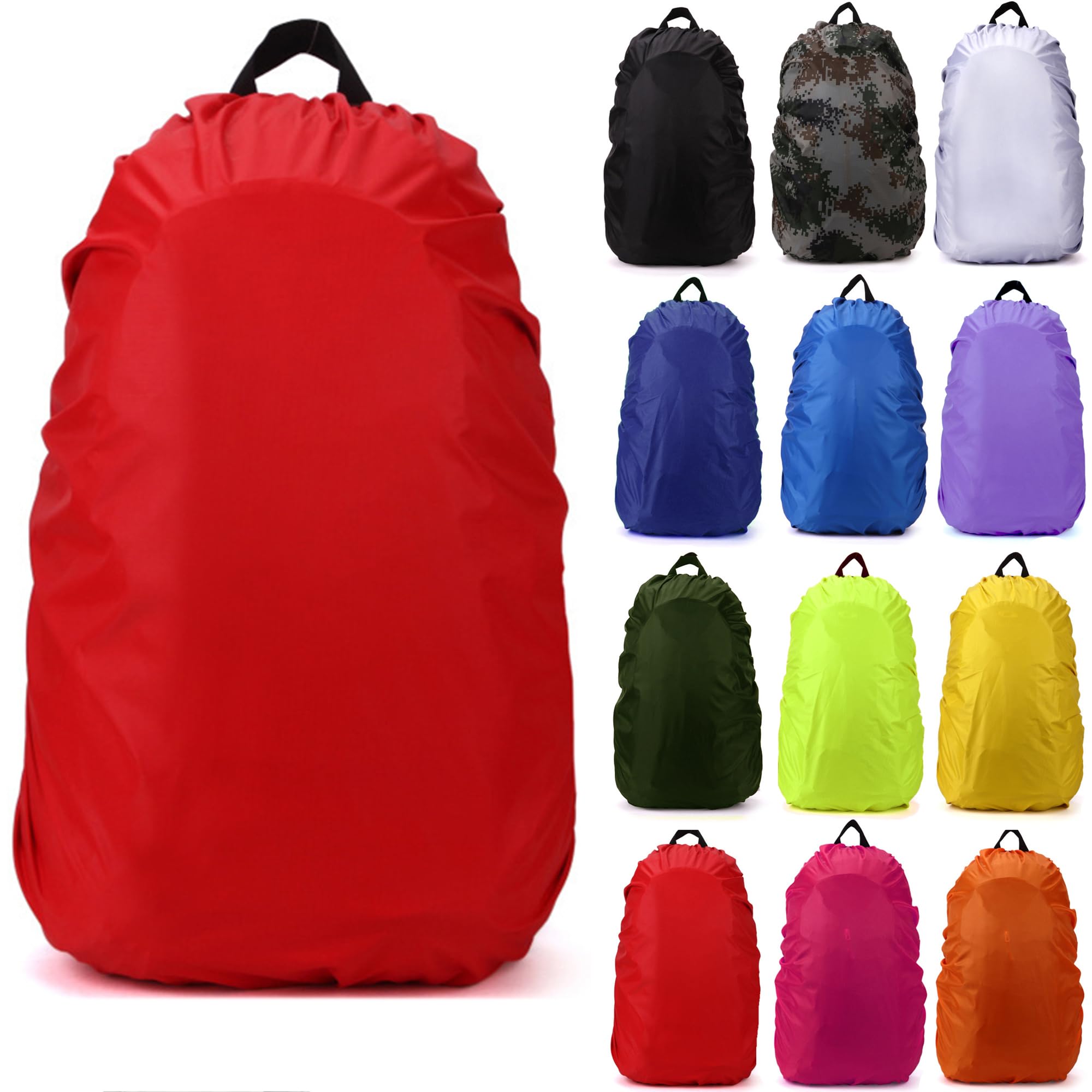 Van Der Linn Waterproof Backpack Cover 35L 70L Bag Camping Hiking Outdoor Rucksack Rain Dust (Red (70L))