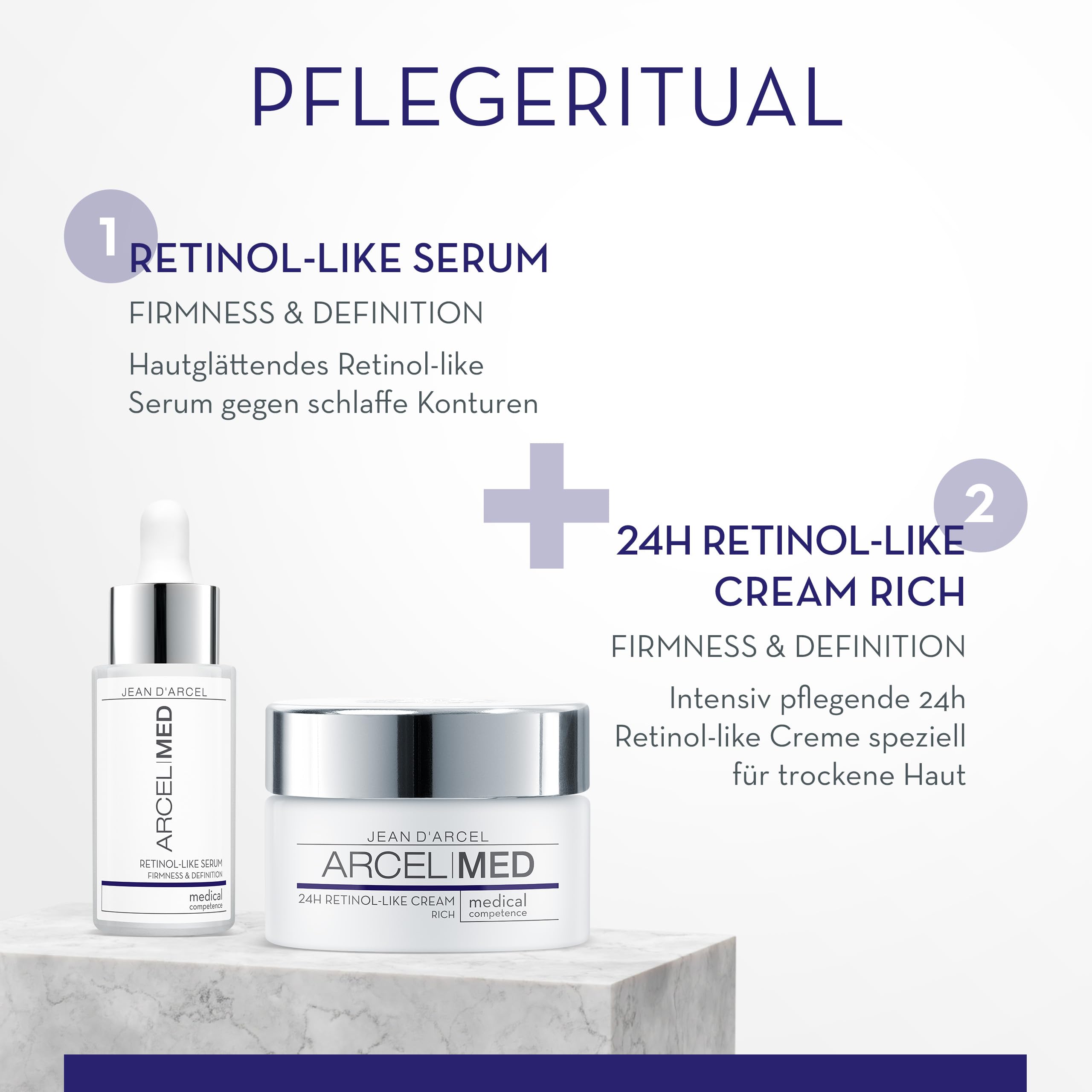 JEAN D'ARCEL ARCELMED Straffendes Retinol-like Serum 30 ml - Glättet & strafft die Haut - belebt müde & fahle Haut - mit Bakuchiol