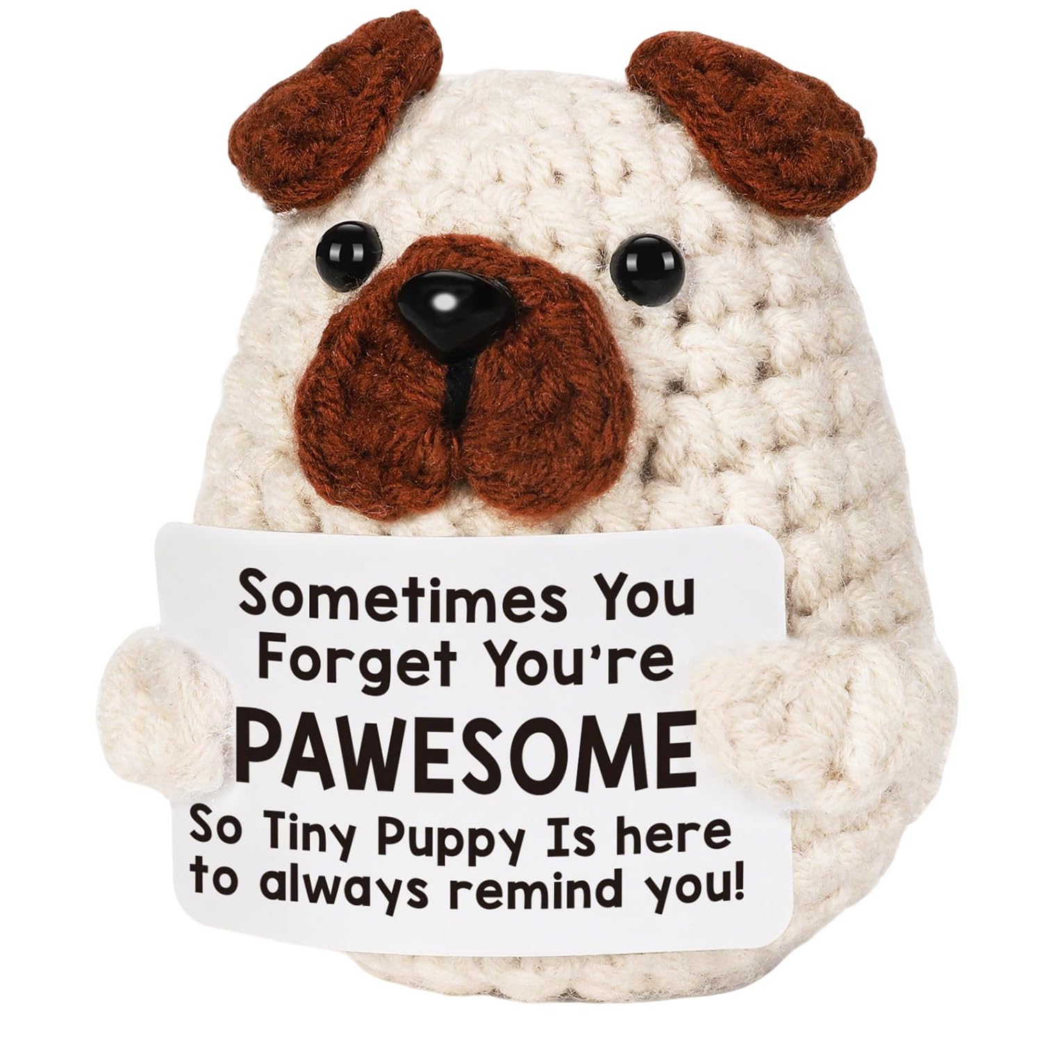 Positive Crochet Animals, Positive Puppy Gifts Good Lock
