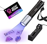 LET'S RESIN 365nm UV Flashlight for Resin Curing - Portable Rechargeable Waterproof Black Light for Pet Urine, Stains & Bed Bugs