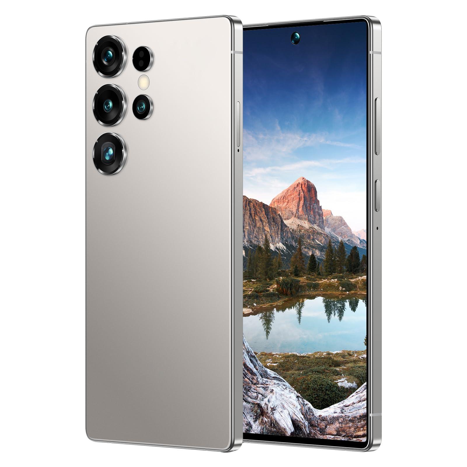 W25 Ultra Cell Phone,8GB+256GB 7.3",Android 5g Unlocked Smartphones,Cell Phone with S Pen,72MP+108MP Zoom Camera,7800mAh,Face ID/Dual SIM Phone+Gift128GB Memory Card (Titanium Gray)