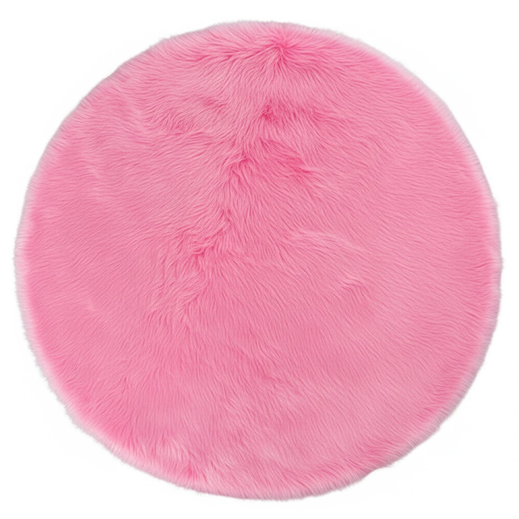Tapis circulaire peluche douce fausse fourrure pour chambre d'enfant