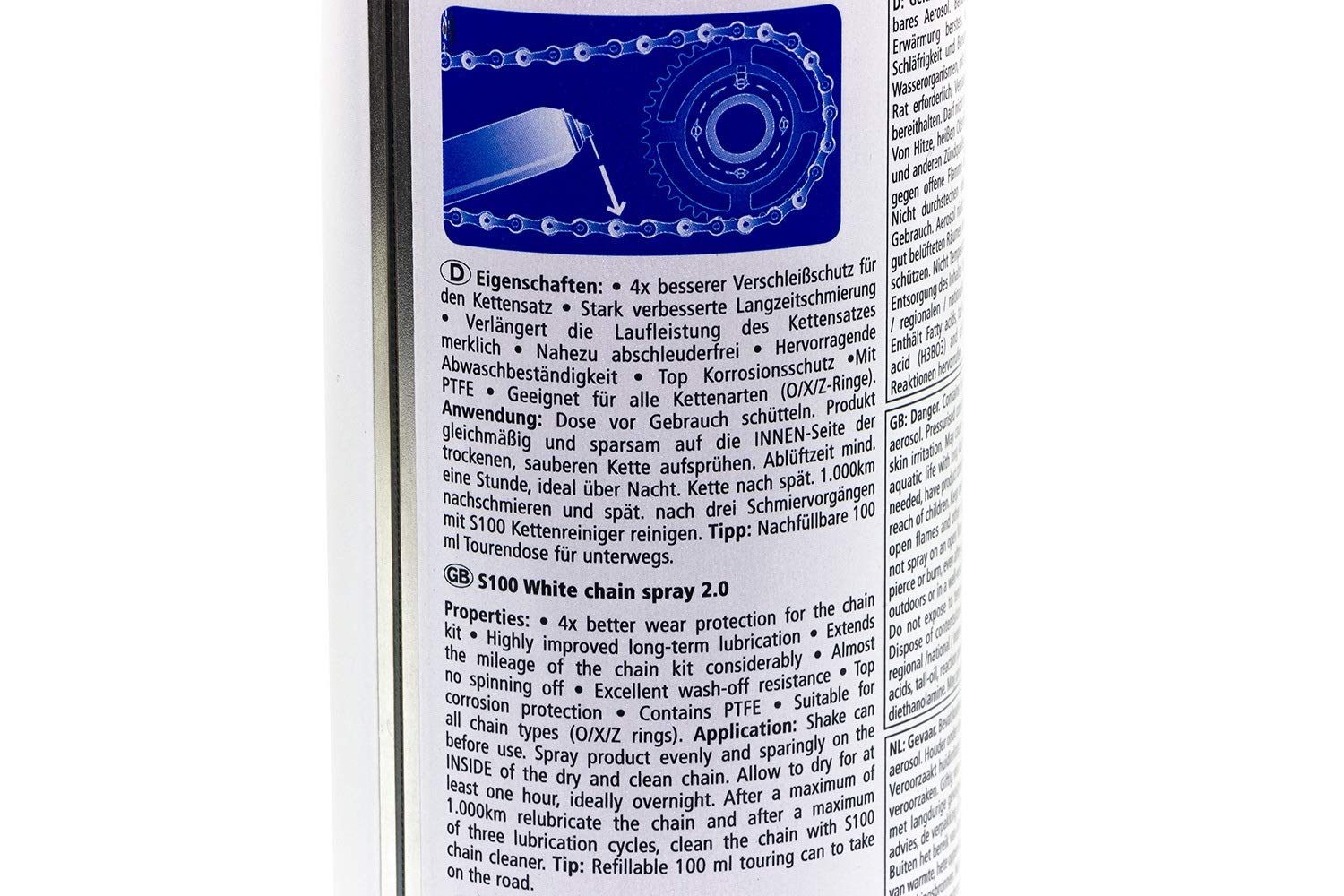 Kettenspray S100 weiss DR. Wack 3 Dosen á 400 ml 4006539723508