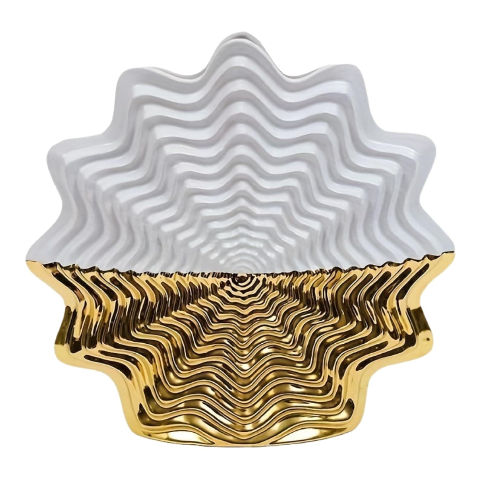 Electroplated Ginger Jar Modern Vintage Decor for Wedding Home Platinum Ceramic Vase with Lid Nordic European Style Tabletop Centerpiece(32CM)