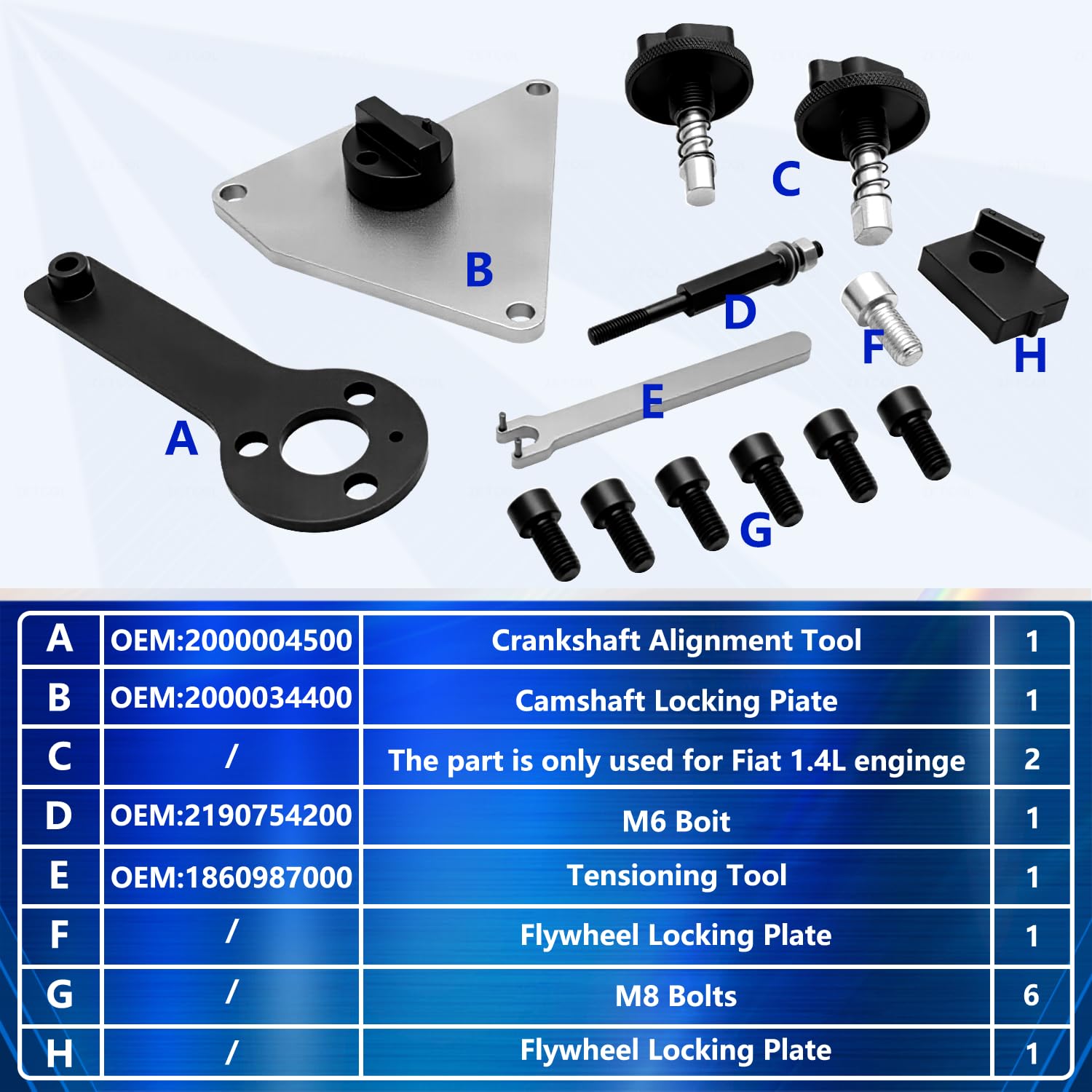 ZK Tools Engine Timing Tool Compatible with Alfa Lancia Delta Romeo Fiat  Multiair 1.4 Engine., Timing Belt Tools - Amazon Canada