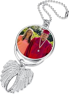 Zysta Photo Personalized Car Rear view Mirror Pendant Accessories Customized Car Hanging Ornament Alloy Colorful Photo Frame Locket for Cars Rearview Mirror