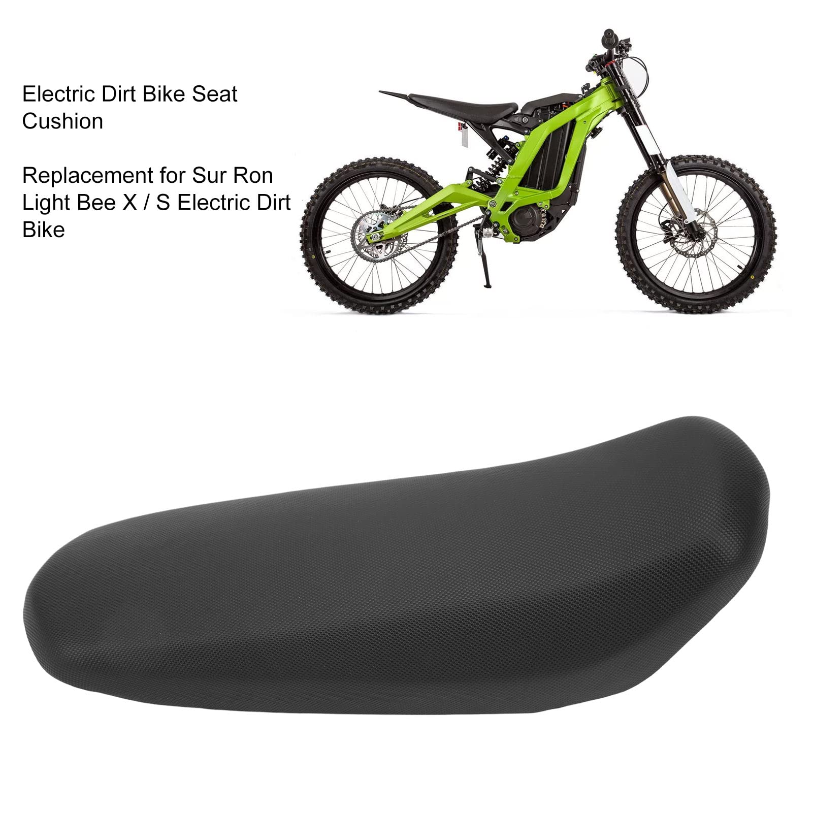 Elektryczna Poduszka na Siedzenia Motocyklowe Czarna Skórzana Skórzana Skórzana Poduszka do Sur Ron Light Bee X S Elektryczny Rower Dirt Bike