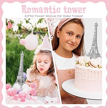 Amazon.co.jp: Therwen 4個 15インチ エッフェル塔 像 装飾 メタル