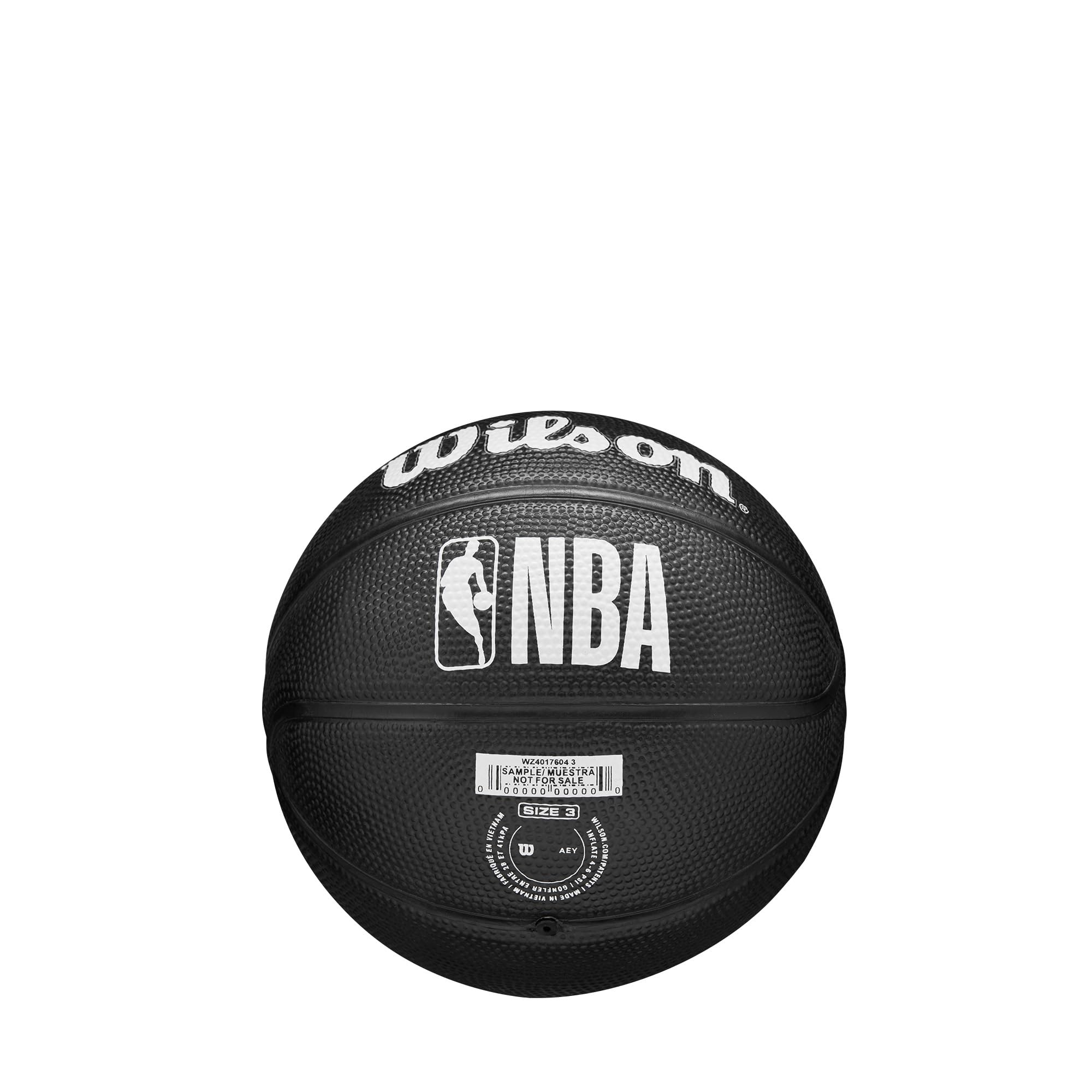 WILSON NBA Team Tribute Mini Ballon de Basket Taille 3 Noir Brooklyn Nets