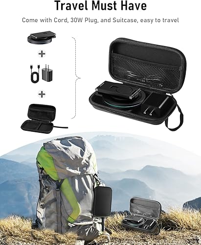 Miniatura 6 de Qi2 plegable 2025 actualizado 360 aleación de zinc giratoria 3 en 1 estación de carga inalámbrica magnética, cargador Qi2 3 en 1 para Apple iPhone