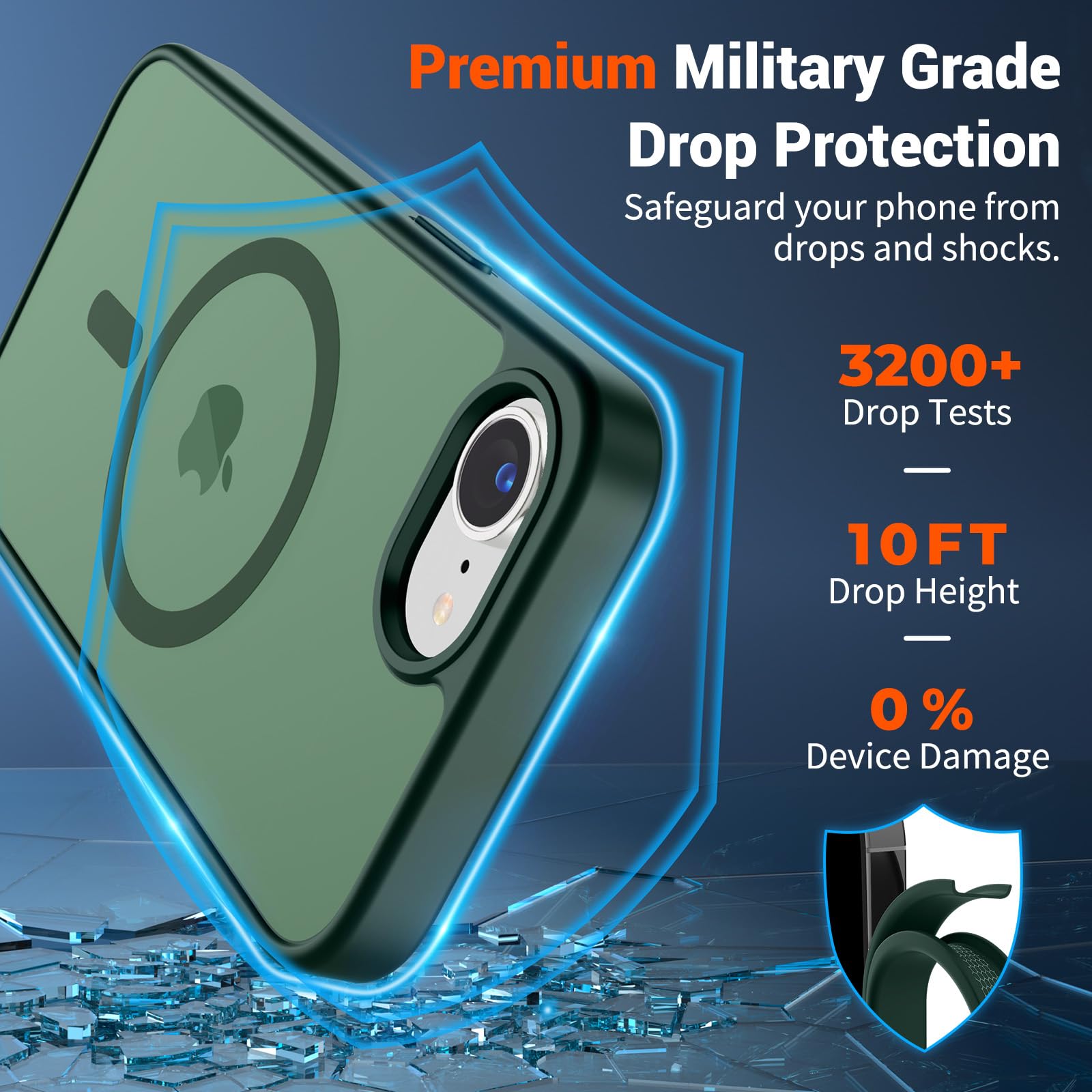 JETech Magnetic Slim Case For IPhone 16e 6.1-Inch 2025 Compatible With MagSafe, Camera Lens Full Protection, Ultra-Thin Lightweight Matte Finish