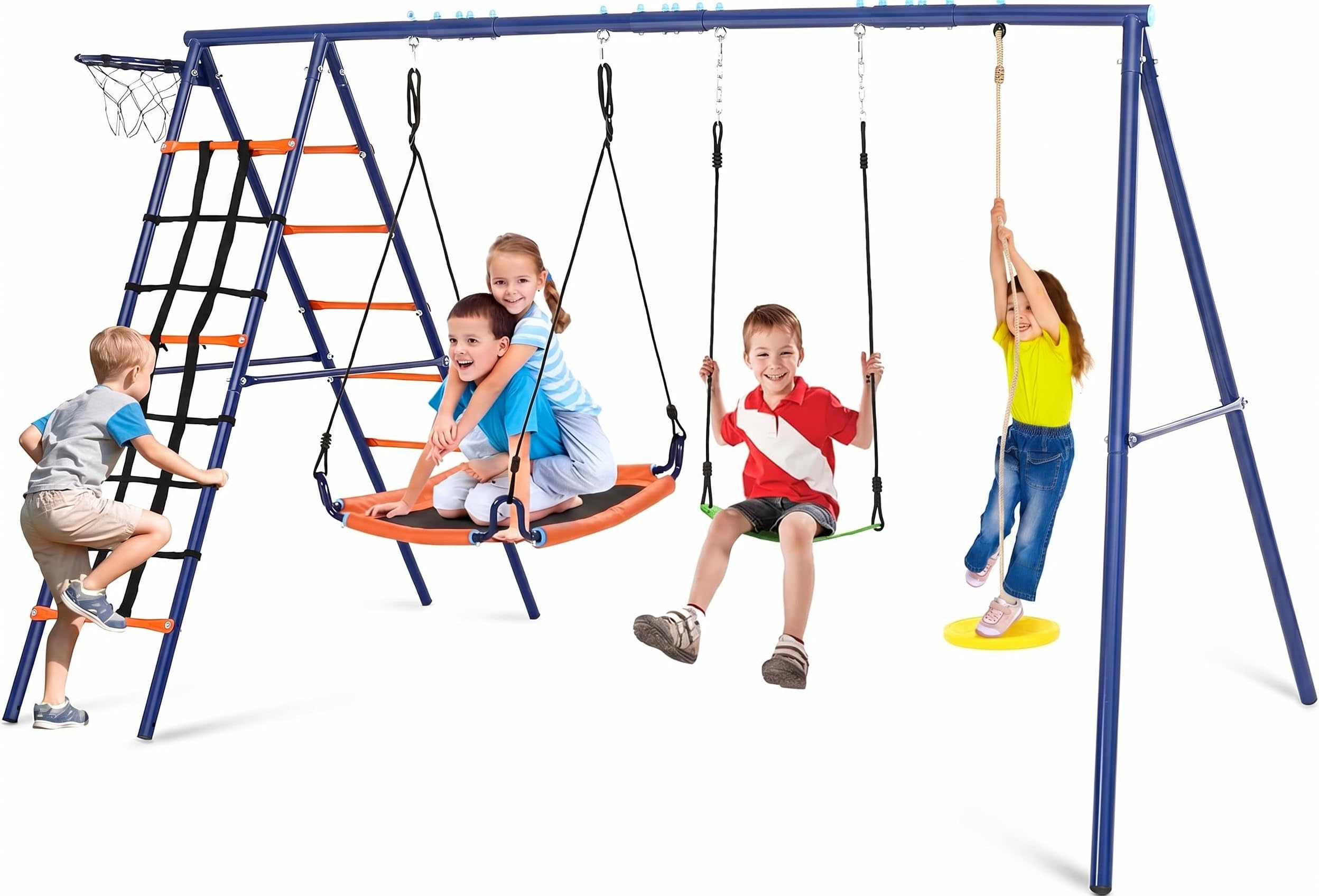 SIHANM 6-in-1 Multifunction Swing Set