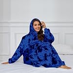 Wearable Blanket Hoodie, Oversized Sweatshirt Blanket Giant Hood Pocket, Warm & Cozy Gifts for Adult Women Men