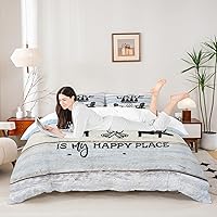 Vista 20 de Castle Fairy Funda de edredón de geometría moderna, tamaño Queen, funda de edredón verde y azul con 2 fundas de almohada para adolescentes