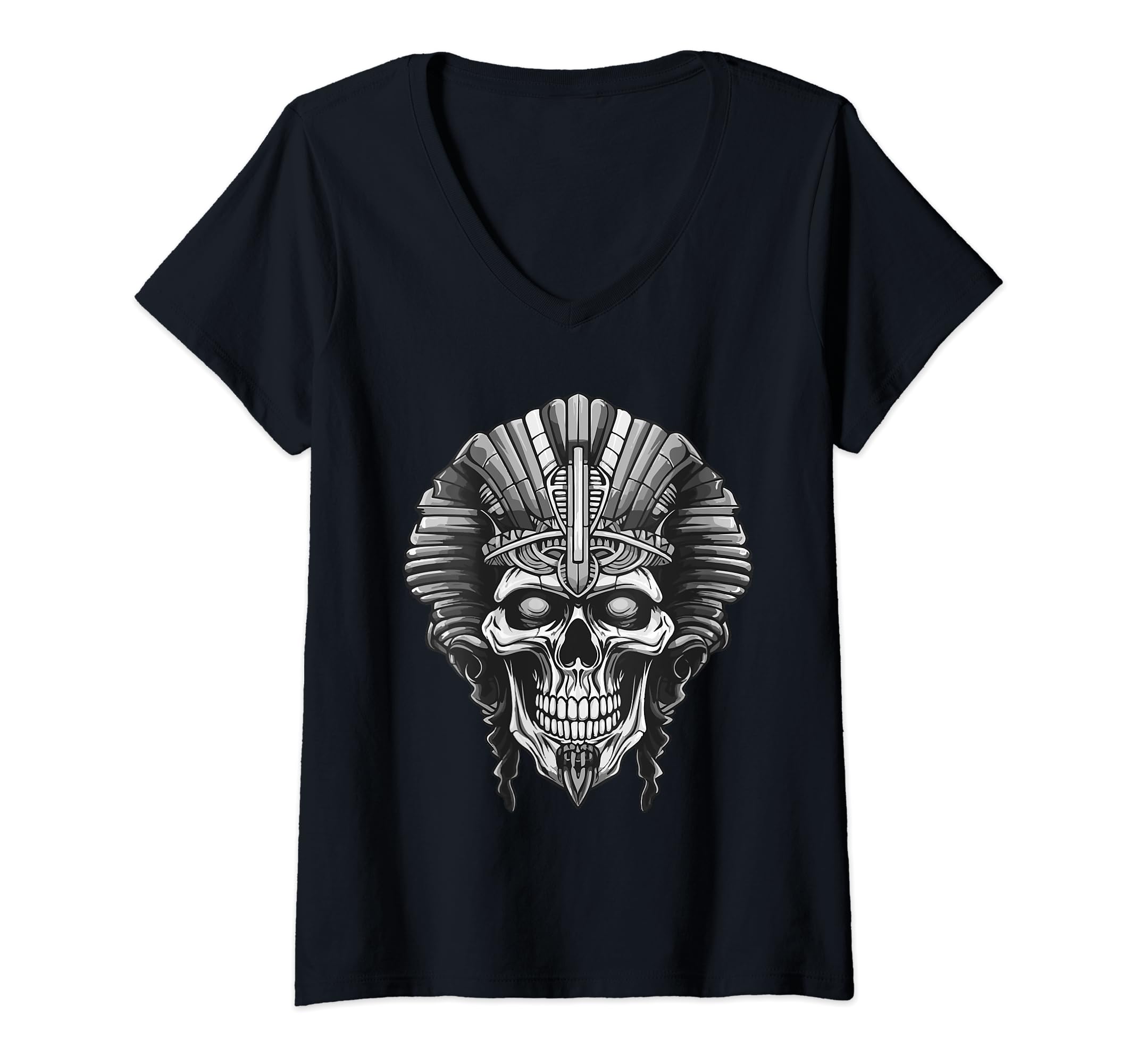 Pharao Skull Symbol Warrior V-Neck T-Shirt