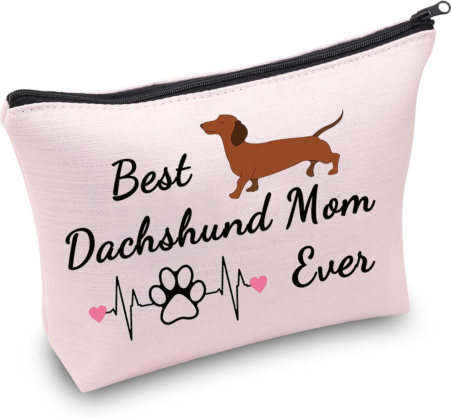 Dachshund Gifts Makeup Bag Best Dachshund Mom Ever Cosmetic Travel Bag Dachshund Lover Gifts (Dachshund Bag) - Image 4