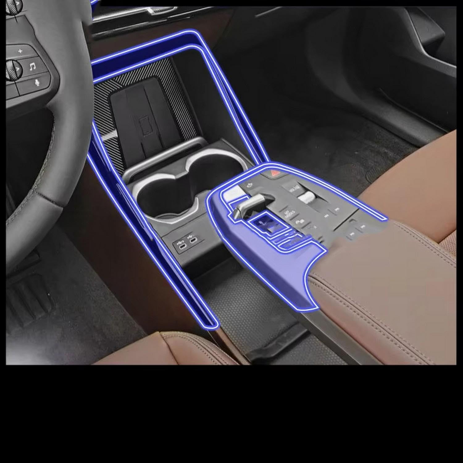 Film TPU anti-rayures pour console centrale BMW X1