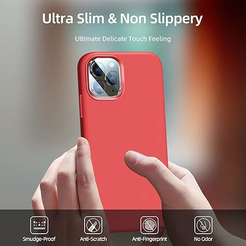 Miniatura 5 de Dssairo Funda 5 en 1 para iPhone 11 Pro Max, con 2 protectores de pantalla + 2 protectores de lente de cámara, funda de silicona líquida ultra