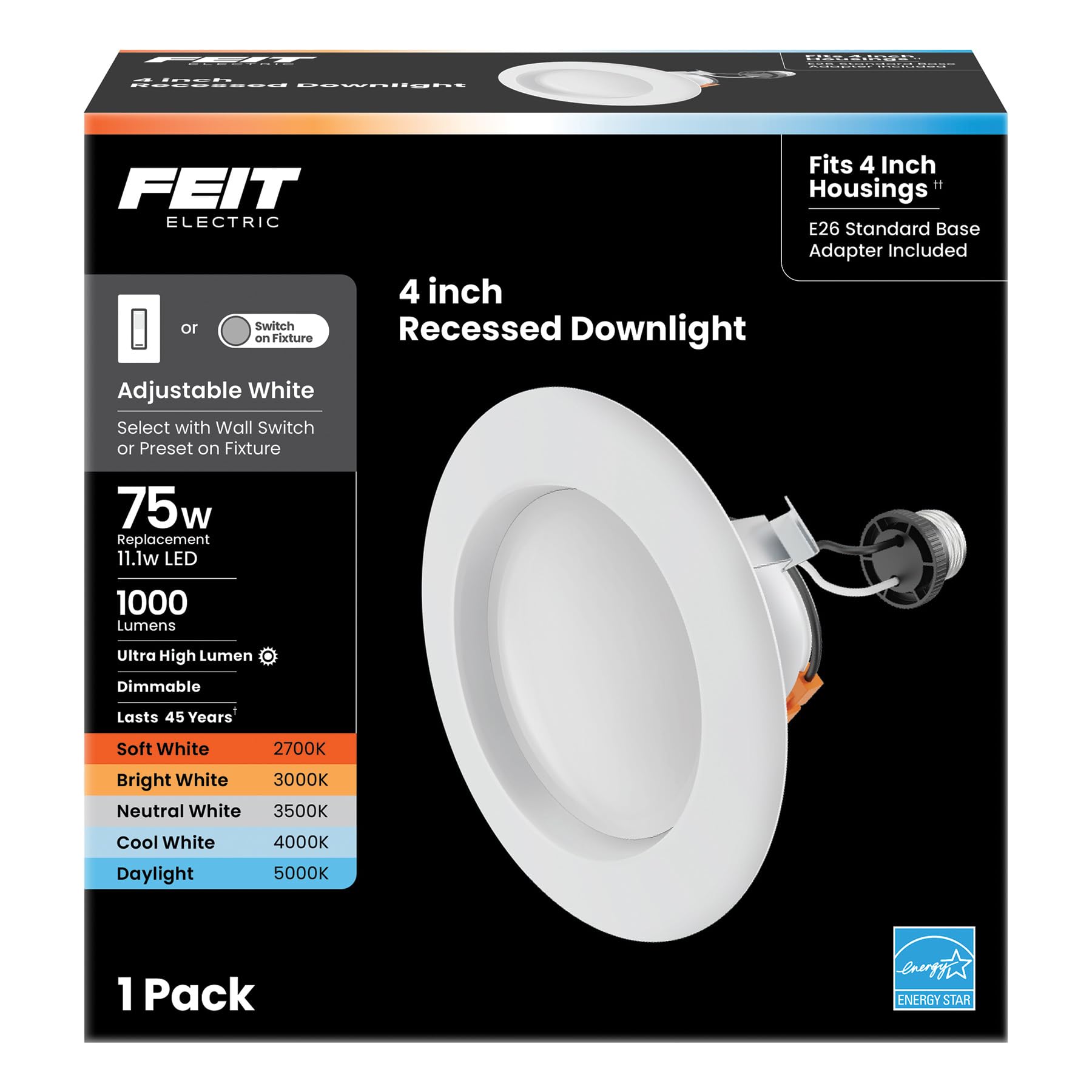 Feit Electric Enhance 4in LED Recessed Downlight - recessed lighting | Mubboo
