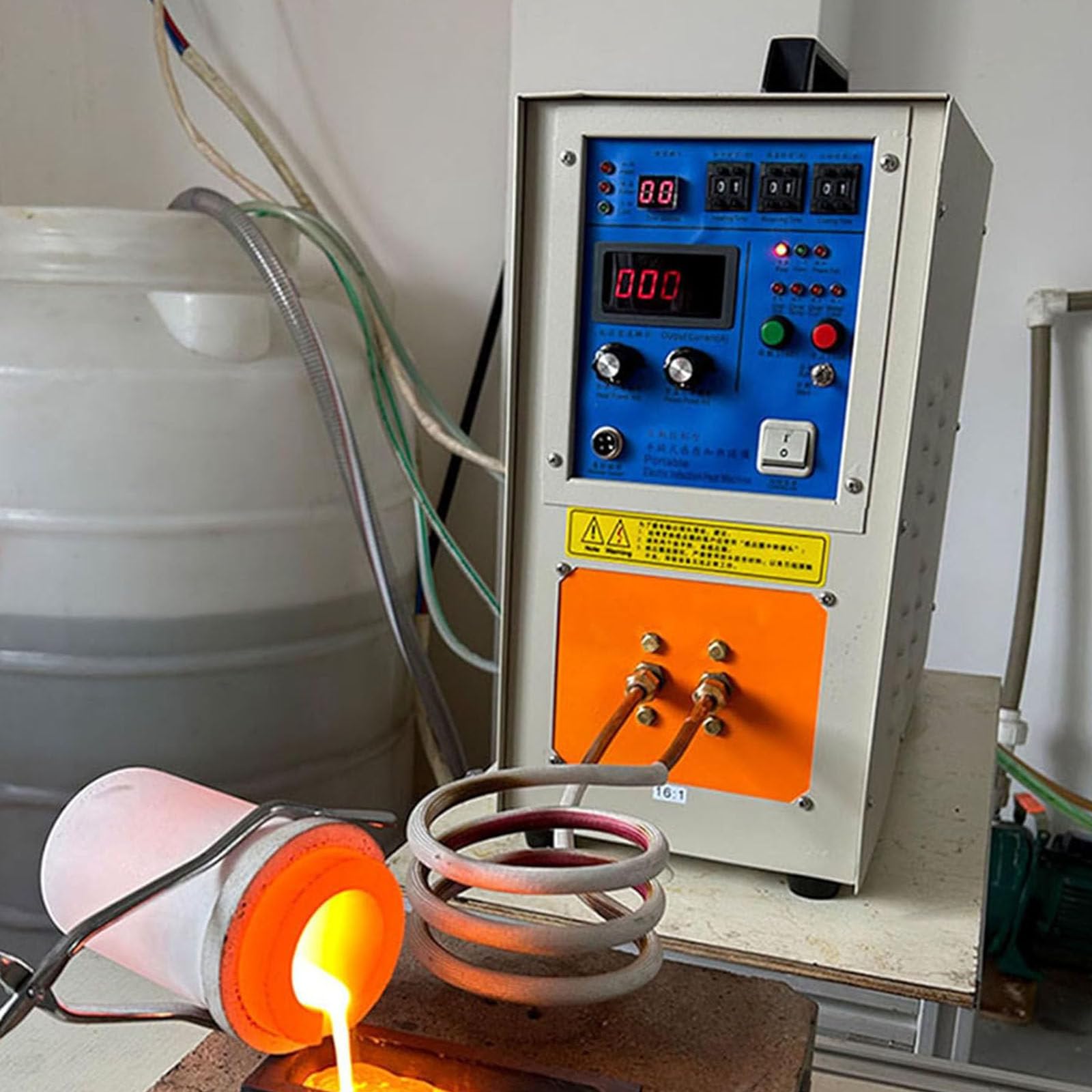 HaiZethonic High Frequency Induction Heater 15kw 30-100khz Furnace for Melting Copper - High Frequency Heating Machine for Precision Induction Heating