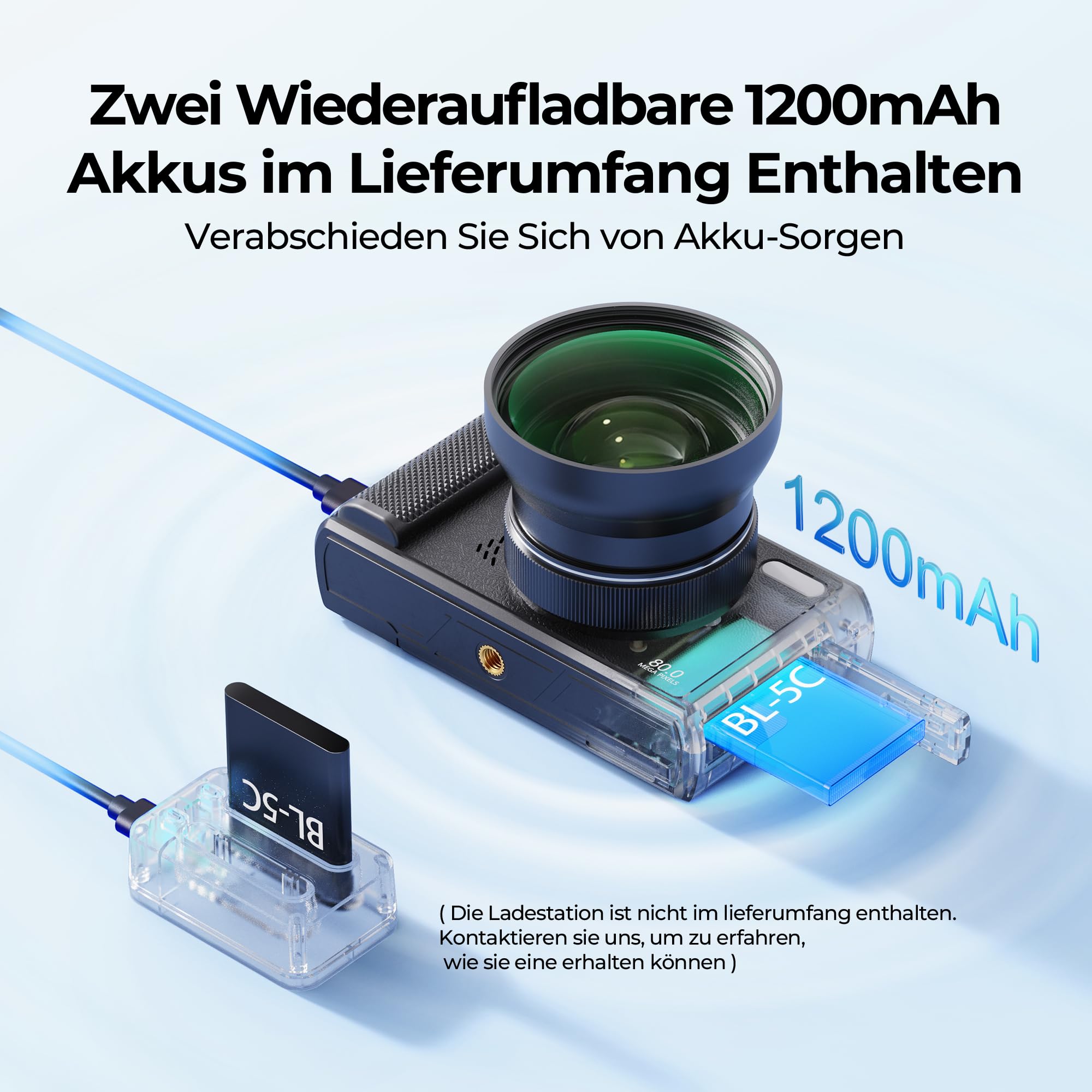 5K WiFi Digitalkamera & Fotokamera 80 MP, Vlogging Kamera für YouTube mit Autofokus, 3" 180° Klappbildschirm, 18X Digitalzoom Reisekamera für Anfänger & Jugendliche, mit 64GB SpeicherKarte & 2 Akkus
