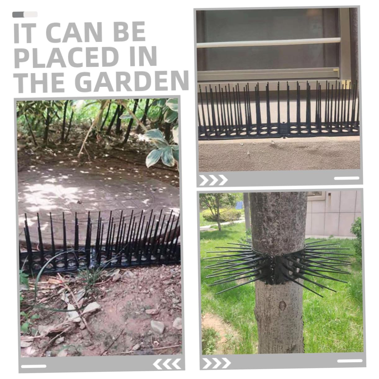 WOONEKY 9stücke Vogelabwehr-Spikes Kunststoff Effektiver Schutz Für Garten Und Zäune Gegen Tauben Katzen Raben Und Andere Tiere Einfache Installation Hohe Wirksamkeit Design