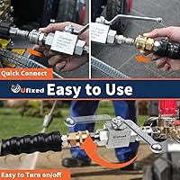 Vista 6 de Válvula de bola hidráulica NPT de 1/2 pulgada no oxidada con mango 7250PSI a prueba de fugas, válvula de bola de alta presión resistente