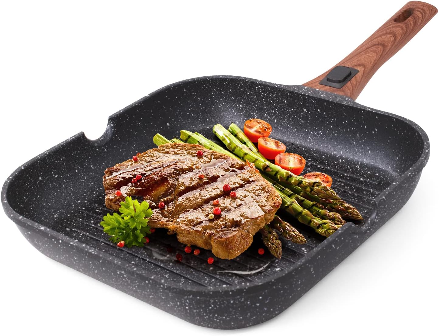 joeji's Kitchen Griddle Steak Pan 28cm Non Stick Aluminium Induction
