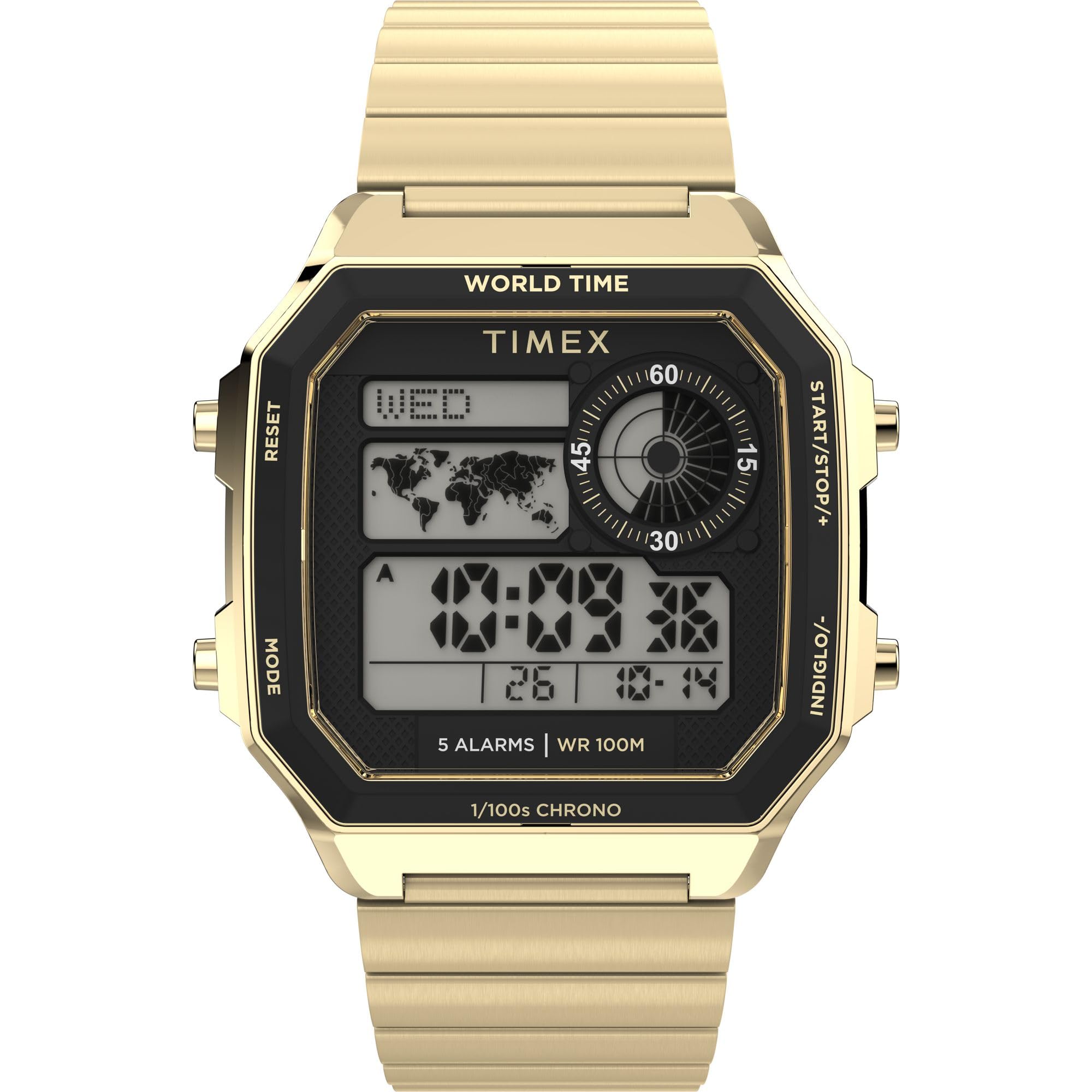 Amazon | Timex メンズ ワールドタイム デジタル 40mm 腕時計
