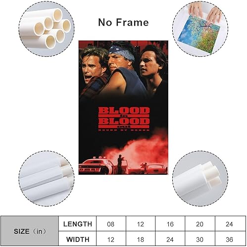 Miniatura 2 de Póster de película con texto en inglés "Blood in Blood Out" para dormitorio, decoración de pared, pinturas artísticas en lienzo, decoración de