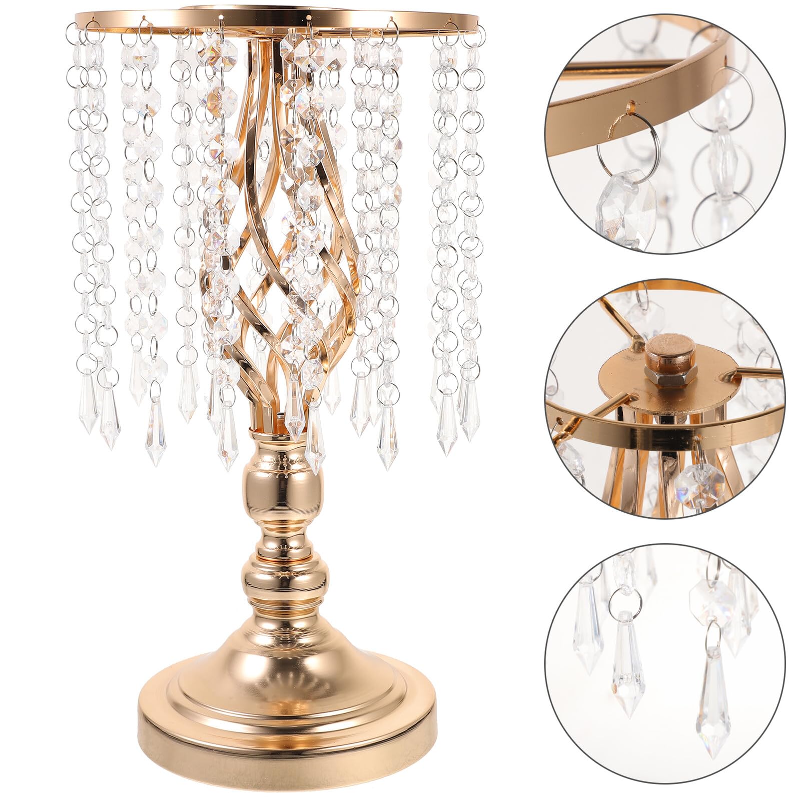 Metallvase für Trockenblumen 40cm Eisen Tischblumenständer mit Kerzenhalter für Hochzeitsdeko und Wohnraumgestaltung