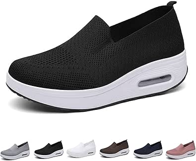 Fitsshoes Women Orthopedic Sneakers, Slip-On Light Air Cushion ...