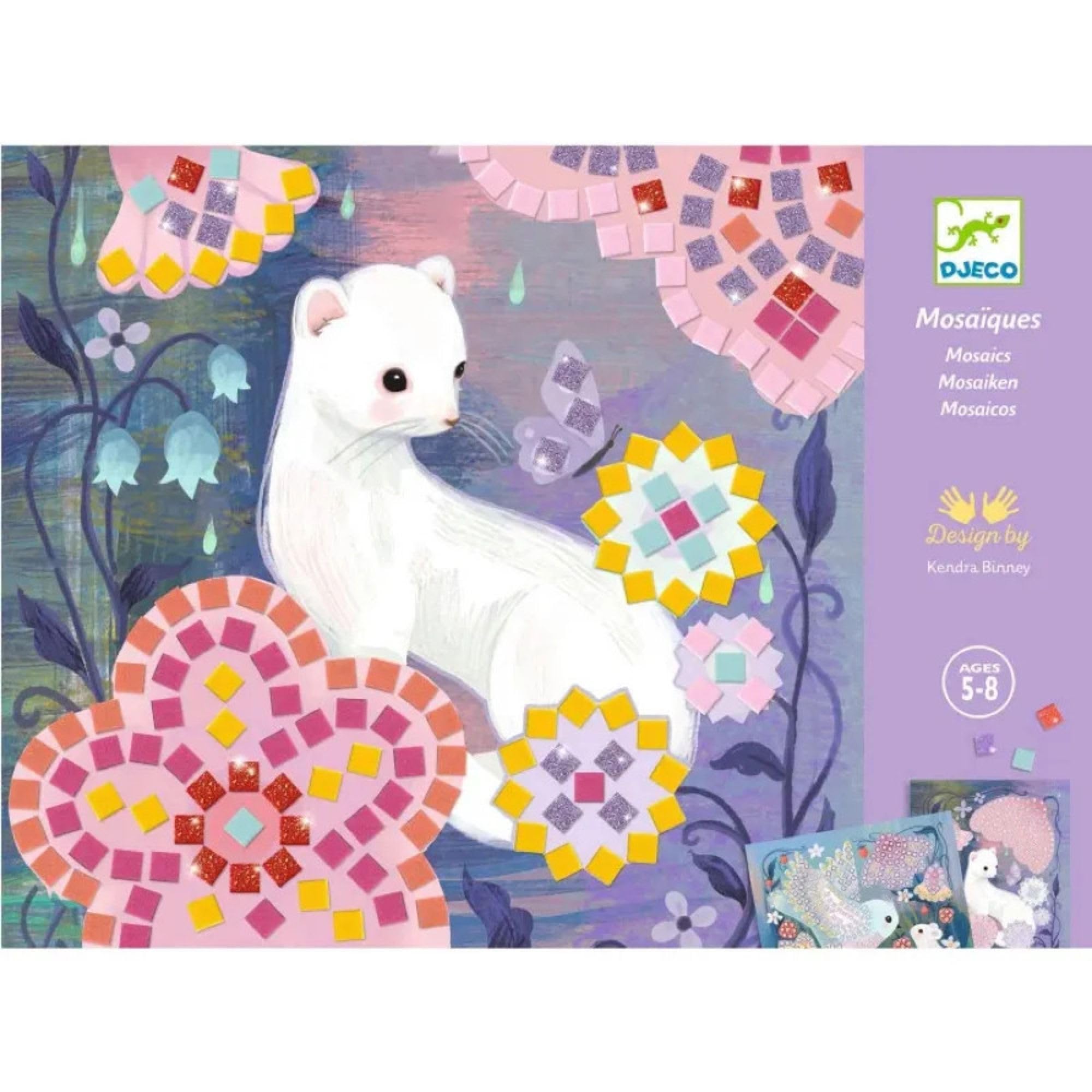 Djeco mosaic craft set forest animals - creative toys FSC MIX