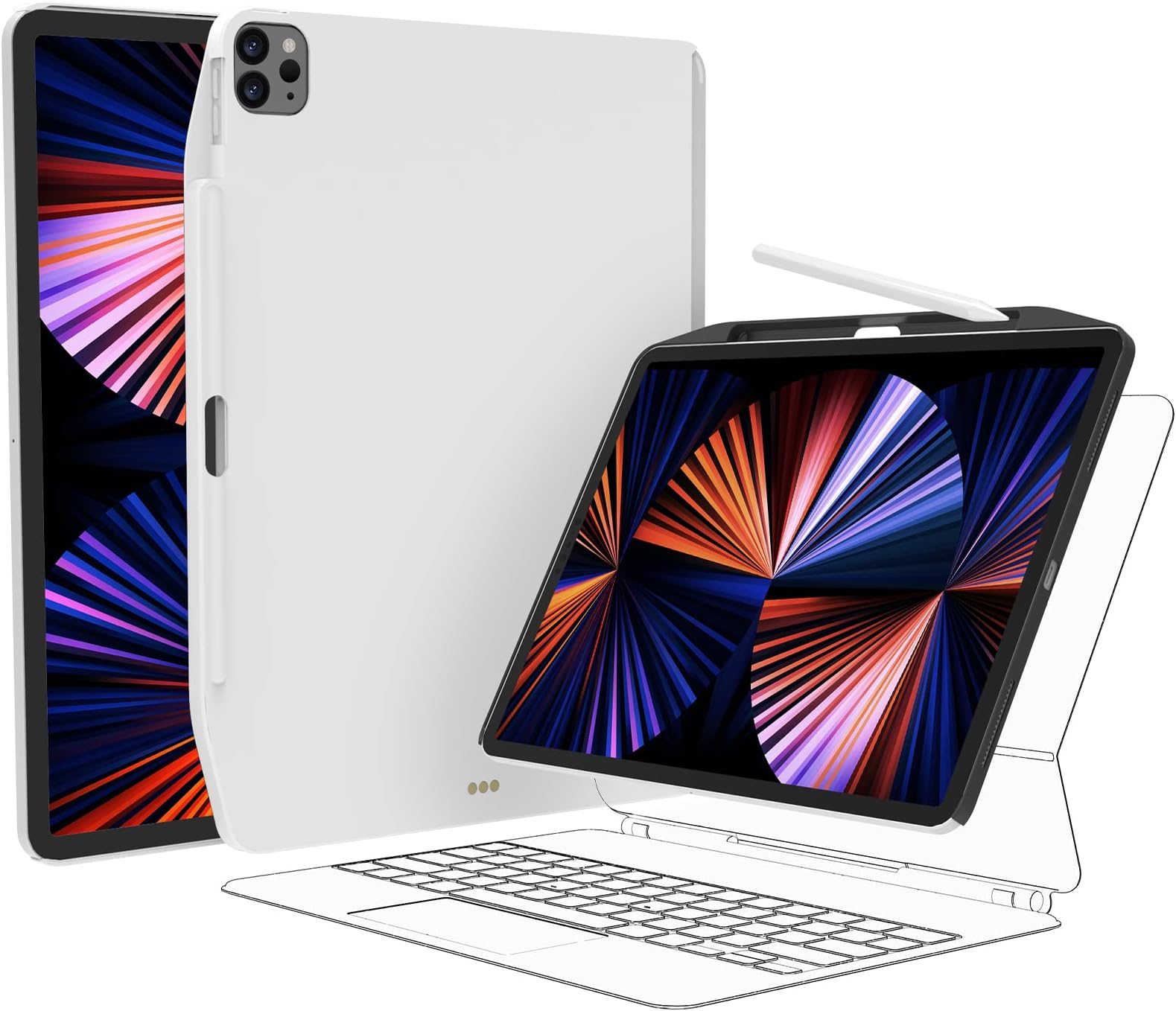 SWITCHEASY CoverBuddy iPad Pro 11" Case Compatible with Magic Keyboard & Smart Keyboard Folio (Keyboard Not Included) | for 2018-2022 11" iPad Pro 1st-4th Gen / 10.9" iPad Air 4 & 5 - White