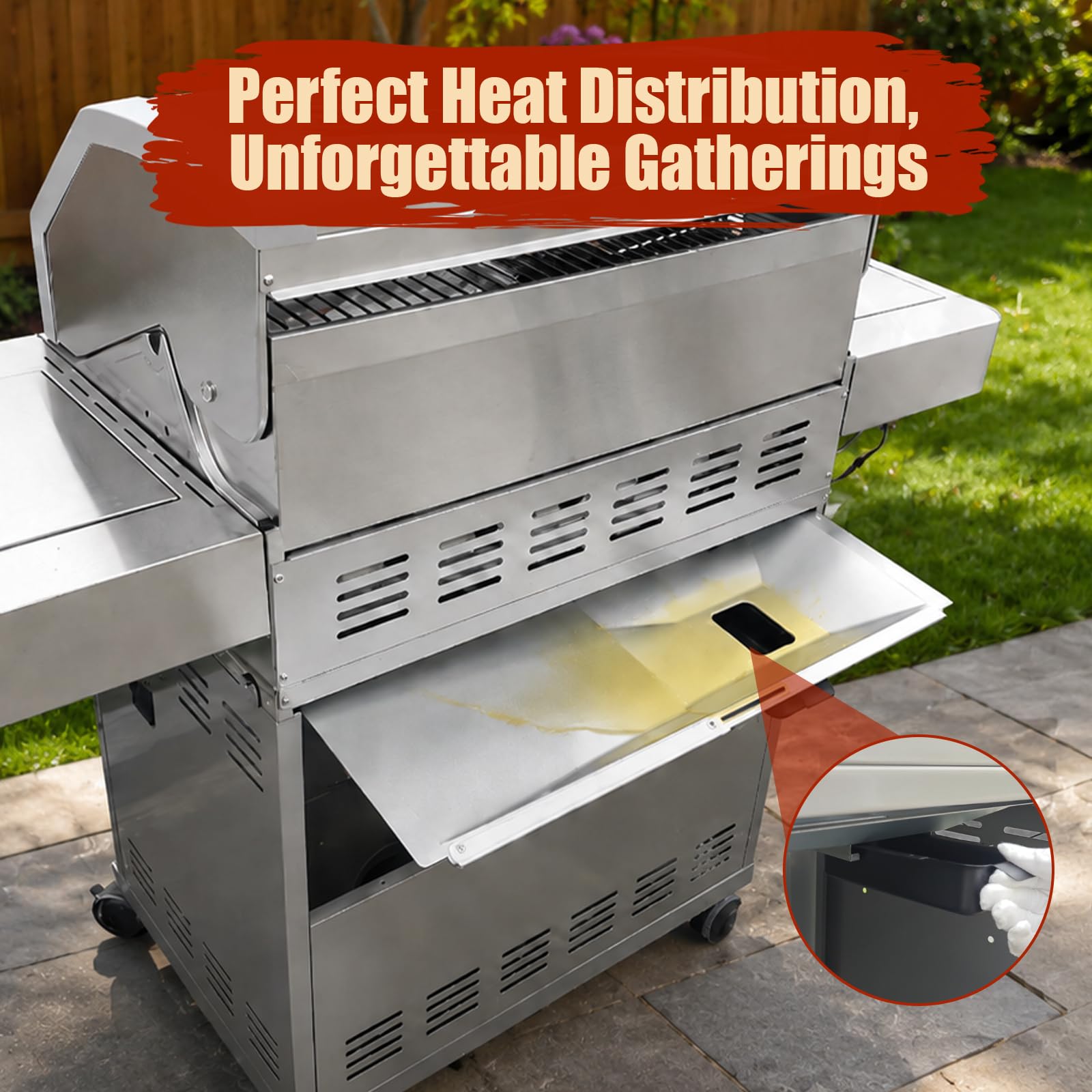 Denmay Charbroil Dyna Glo Nexgrill Kenmore vassoio raccogli grasso 60-80 cm x 38,5 cm