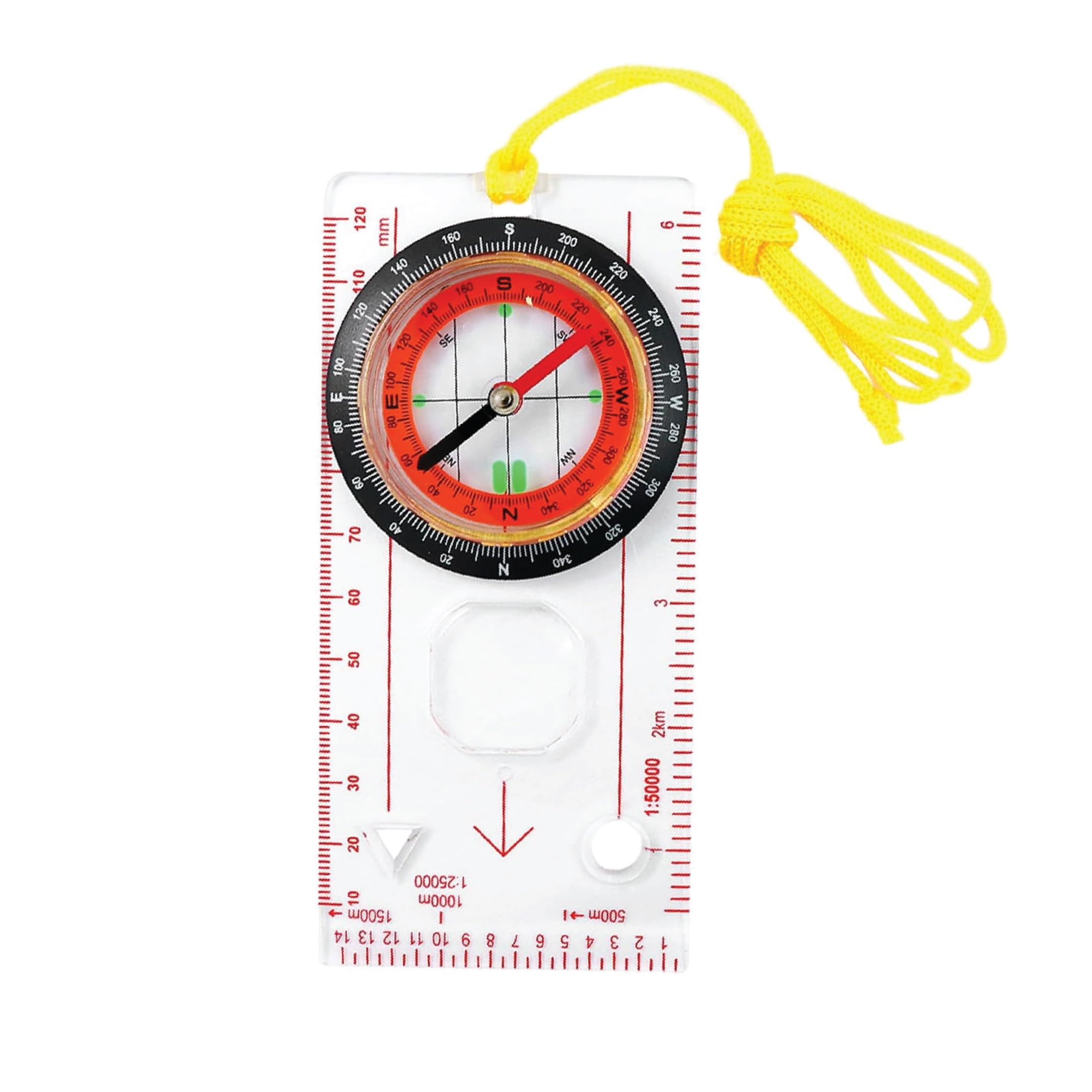 Labzio - Multifunction Compass - Liquid Filled Outdoor Navigation, Camping with Small Magnifying Lens, Scales and Ruler for map Reading (1)