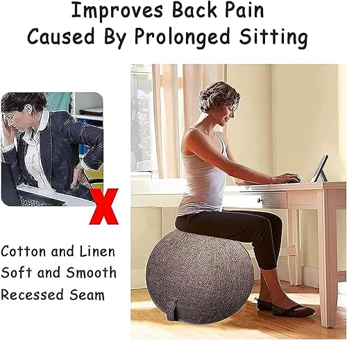 Miniatura 3 de Fundas para sillas de pelota de ejercicio, solo fundas para yoga, pilates, embarazo, equilibrio, asiento de parto, entrenamiento, estabilidad, silla