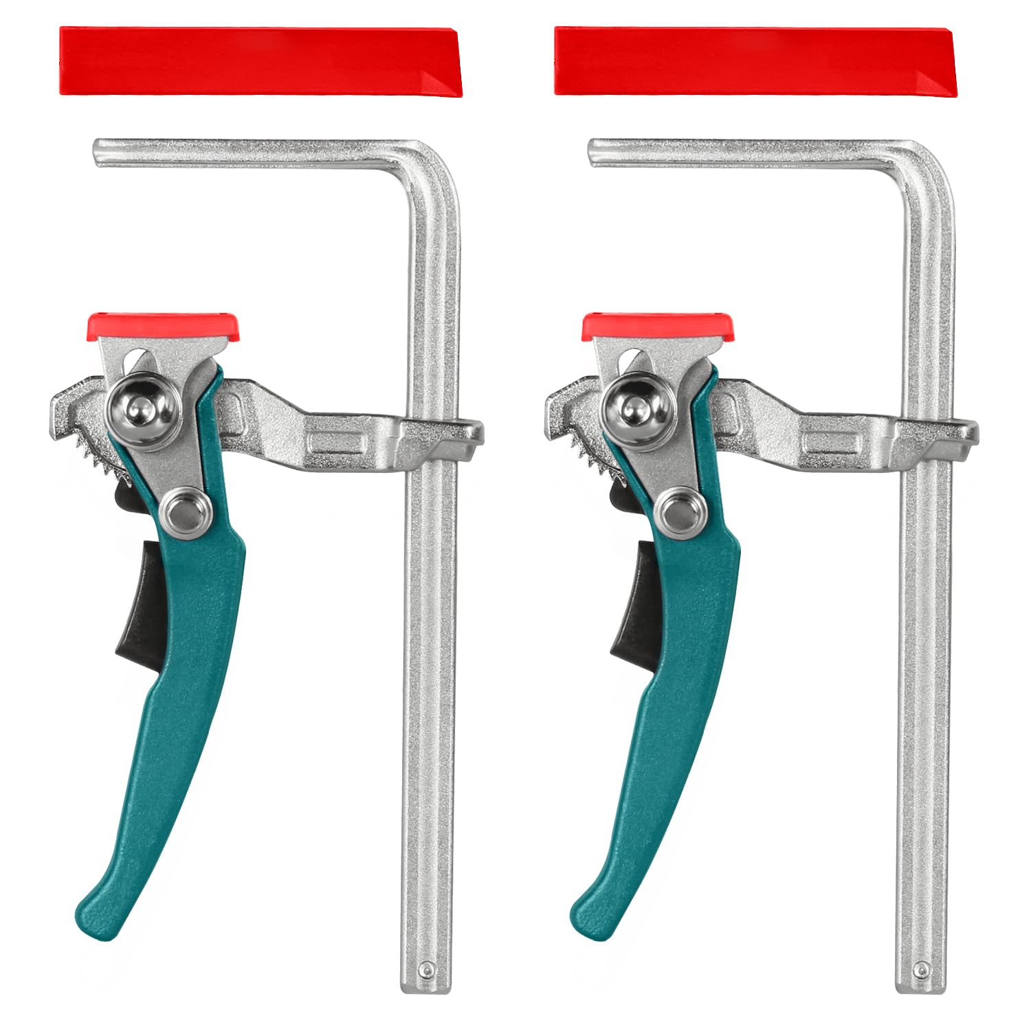 TOOLCOOL Quick Release Ratchet Track Saw Clamp Guide Rail Clamp for MFT Table and Guide Rail System (2 Pack)