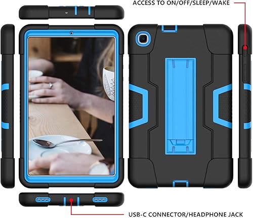 Miniatura 32 de Funda para Samsung Galaxy Tab A 8.4 2020, resistente policarbonato duro de silicona suave a prueba de golpes, resistente funda protectora de alto