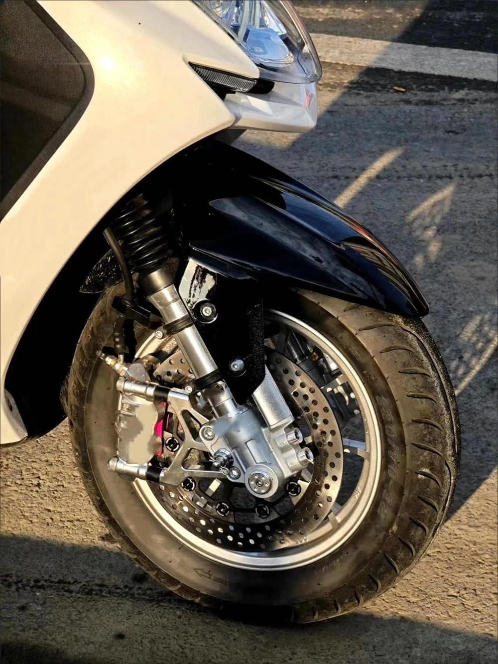 Motocyklowe tarcze hamulcowe Hamulce Pasuje Do Aerox Do Skutera RSZ Uniwersalny Motocykl CNC 260mm * 70/60mm Pływający Hamulec Tarczowy(260mm 5 hole black)