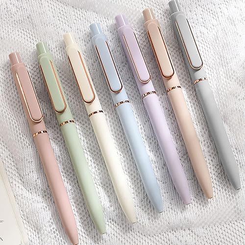 Miniatura 8 de Bolígrafos de gel, 7 bolígrafos negros, 0.020 in, flexibles y de secado rápido, soporte para bolígrafo de punta fina negra, suave al tacto,