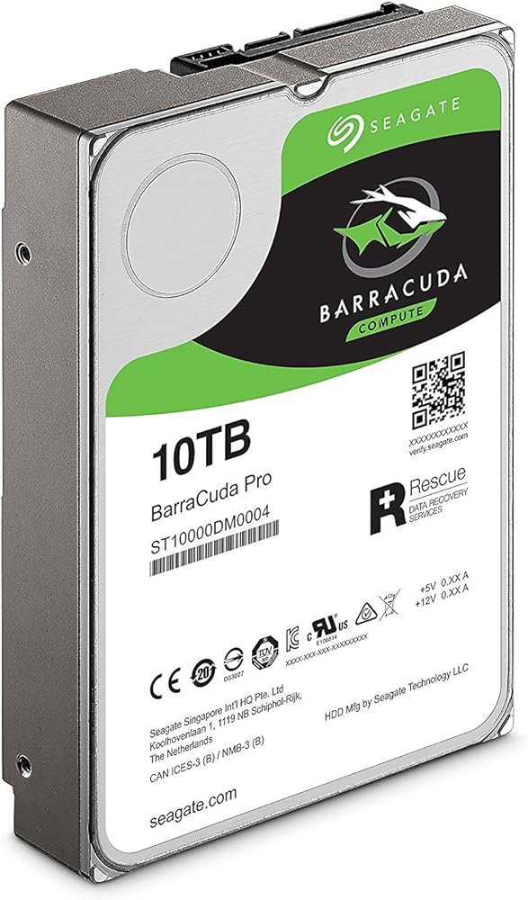 Seagate BarraCuda Pro 10TB SATA 6 Gb/s 3.5"Internal Hard Drive with 7200 RPM & 256MB Cache thumbnail 3