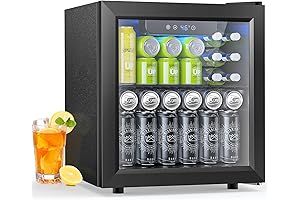 1.3 Cu.Ft 55 Cans Mini Fridge For Garage: Super Compact Beverage Refrigerator...